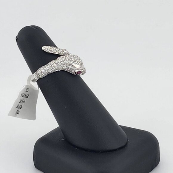 Genuine 925 Silver Snake Ring – Sleek Serpent Design - Picture 2 of 9